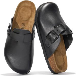 imageProject Cloud Genuine Leather Footbed Clogs for Women  Memory Foam Arch Support Slippers for Women  Trendy Slipons Womens Mules amp Clogs Sandals BentonBlack Croco