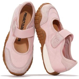 imageProject Cloud Girls Shoes  Memory Foam Insole Kids Shoes Girls Sneakers  Lightweight Mary Jane Flats amp NonSlip Comfortable Kids Sneakers Little DonnaPink