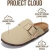 imageProject Cloud 100 Genuine Leather Clogs for Women Shoes  Memory Foam Insole NonSlip amp Natural Cork Footbed Arch Support Big Buckle Womens Clogs and Mules Footwear ManchesterNude