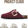 imageProject Cloud 100 Genuine Leather Clogs for Women Shoes  Memory Foam Insole NonSlip amp Natural Cork Footbed Arch Support Big Buckle Womens Clogs and Mules Footwear ManchesterBurgundy