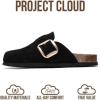 imageProject Cloud 100 Genuine Leather Clogs for Women Shoes  Memory Foam Insole NonSlip amp Natural Cork Footbed Arch Support Big Buckle Womens Clogs and Mules Footwear ManchesterBlack
