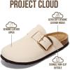 imageProject Cloud 100 Genuine Leather Clogs for Women Shoes  Memory Foam Insole NonSlip amp Natural Cork Footbed Arch Support Big Buckle Womens Clogs and Mules Footwear ManchesterWinter White