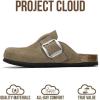 imageProject Cloud 100 Genuine Leather Clogs for Women Shoes  Memory Foam Insole NonSlip amp Natural Cork Footbed Arch Support Big Buckle Womens Clogs and Mules Footwear ManchesterStorm Suede
