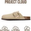 imageProject Cloud 100 Genuine Leather Clogs for Women Shoes  Memory Foam Insole NonSlip amp Natural Cork Footbed Arch Support Big Buckle Womens Clogs and Mules Footwear ManchesterNude