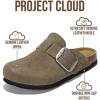 imageProject Cloud 100 Genuine Leather Clogs for Women Shoes  Memory Foam Insole NonSlip amp Natural Cork Footbed Arch Support Big Buckle Womens Clogs and Mules Footwear ManchesterStorm Suede