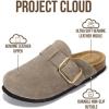 imageProject Cloud 100 Genuine Leather Clogs for Women Shoes  Memory Foam Insole NonSlip amp Natural Cork Footbed Arch Support Big Buckle Womens Clogs and Mules Footwear ManchesterTaupe
