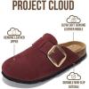 imageProject Cloud 100 Genuine Leather Clogs for Women Shoes  Memory Foam Insole NonSlip amp Natural Cork Footbed Arch Support Big Buckle Womens Clogs and Mules Footwear ManchesterBurgundy