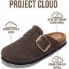 imageProject Cloud 100 Genuine Leather Clogs for Women Shoes  Memory Foam Insole NonSlip amp Natural Cork Footbed Arch Support Big Buckle Womens Clogs and Mules Footwear ManchesterChoco Brown Suede