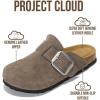imageProject Cloud 100 Genuine Leather Clogs for Women Shoes  Memory Foam Insole NonSlip amp Natural Cork Footbed Arch Support Big Buckle Womens Clogs and Mules Footwear ManchesterMushroom Suede