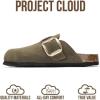 imageProject Cloud 100 Genuine Leather Clogs for Women Shoes  Memory Foam Insole NonSlip amp Natural Cork Footbed Arch Support Big Buckle Womens Clogs and Mules Footwear ManchesterOlive