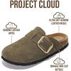 imageProject Cloud 100 Genuine Leather Clogs for Women Shoes  Memory Foam Insole NonSlip amp Natural Cork Footbed Arch Support Big Buckle Womens Clogs and Mules Footwear ManchesterOlive