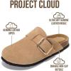 imageProject Cloud 100 Genuine Leather Clogs for Women Shoes  Memory Foam Insole NonSlip amp Natural Cork Footbed Arch Support Big Buckle Womens Clogs and Mules Footwear ManchesterBeige