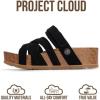 imageProject Cloud 100 Genuine Leather Platform Sandals Women  Strappy Wedges with Comfortable Plush Insole  Lightweight amp Non Slip Wedge Sandals for Women 2026Black Suede