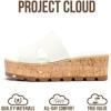 imageProject Cloud 100 Genuine Leather Wedge Platform Sandals Women Footwear  Memory Foam Insole and NonSlip Platform Slides for Women  Lightweight Womens Sandals MILAWhite Leather