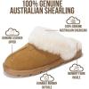 imageProject Cloud 100 Genuine Leather amp Australian Shearling Slippers for Women  Cozy Memory Foam Womens Slippers HedyChestnut