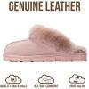 imageProject Cloud 100 Genuine Leather amp Australian Shearling Slippers for Women  Cozy Memory Foam Womens Slippers HedyDusty Pink Suede
