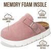 imageProject Cloud Chunky Kids Clogs  100 Genuine Leather Clogs for Kids with Cork Footbed amp Arch Support  NonSlip Mules amp Sandals for Girls Footwear Little BentonChunkyPink Suede