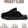 imageProject Cloud Chunky Kids Clogs  100 Genuine Leather Clogs for Kids with Cork Footbed amp Arch Support  NonSlip Mules amp Sandals for Girls Footwear Little BentonChunkyBlack Mono