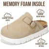 imageProject Cloud Chunky Kids Clogs  100 Genuine Leather Clogs for Kids with Cork Footbed amp Arch Support  NonSlip Mules amp Sandals for Girls Footwear Little BentonChunkyBeige Suede