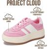 imageProject Cloud Fashion Platform Sneakers for Kids 2026  Lightweight Memory Foam Insole Kids Shoes  Durable amp NonSlip Lace up Trendy Platform Kids Sneakers Little NitaPink