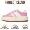 imageProject Cloud Fashion Platform Sneakers for Kids 2026  Lightweight Memory Foam Insole Kids Shoes  Durable amp NonSlip Lace up Trendy Platform Kids Sneakers Little NitaPink