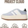 imageProject Cloud Fashion Platform Sneakers for Kids 2026  Lightweight Memory Foam Insole Kids Shoes  Durable amp NonSlip Lace up Trendy Platform Kids Sneakers Little NitaSky Blue