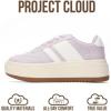 imageProject Cloud Fashion Platform Sneakers for Kids 2026  Lightweight Memory Foam Insole Kids Shoes  Durable amp NonSlip Lace up Trendy Platform Kids Sneakers Little NitaSweet Purple
