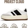 imageProject Cloud Fashion Platform Sneakers for Kids 2026  Lightweight Memory Foam Insole Kids Shoes  Durable amp NonSlip Lace up Trendy Platform Kids Sneakers Little NitaWhite