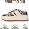 imageProject Cloud Fashion Platform Sneakers for Kids 2026  Lightweight Memory Foam Insole Kids Shoes  Durable amp NonSlip Lace up Trendy Platform Kids Sneakers Little NitaLeopard