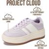 imageProject Cloud Fashion Platform Sneakers for Kids 2026  Lightweight Memory Foam Insole Kids Shoes  Durable amp NonSlip Lace up Trendy Platform Kids Sneakers Little NitaSweet Purple