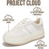 imageProject Cloud Fashion Platform Sneakers for Kids 2026  Lightweight Memory Foam Insole Kids Shoes  Durable amp NonSlip Lace up Trendy Platform Kids Sneakers Little NitaOffwhite
