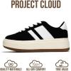 imageProject Cloud Fashion Platform Sneakers for Kids 2026  Lightweight Memory Foam Insole Kids Shoes  Durable amp NonSlip Lace up Trendy Platform Kids Sneakers Little NitaBlack