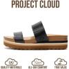 imageProject Cloud Fashion Womens Sandals  Memory Foam Insole and Comfortable Platform Sandals for Women  Lightweight and Nonslip Perfect Beach SlidesBlack Slide
