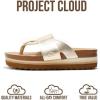 imageProject Cloud Fashion Womens Sandals  Memory Foam Insole and Comfortable Platform Sandals for Women  Lightweight and Nonslip Perfect Beach SlidesGold Thong