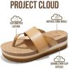 imageProject Cloud Fashion Womens Sandals  Memory Foam Insole and Comfortable Platform Sandals for Women  Lightweight and Nonslip Perfect Beach SlidesNatural Thong