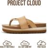 imageProject Cloud Fashion Womens Sandals  Memory Foam Insole and Comfortable Platform Sandals for Women  Lightweight and Nonslip Perfect Beach SlidesNatural Thong