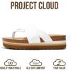 imageProject Cloud Fashion Womens Sandals  Memory Foam Insole and Comfortable Platform Sandals for Women  Lightweight and Nonslip Perfect Beach SlidesOffwhite Thong