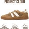 imageProject Cloud Genuine Leather Casual Sneakers for Women  Memory Foam Insoles LaceUp Womens Shoes amp Lightweight Womens Fashion Sneakers  NonSlip Shoes for Women Footwear VerdyTan