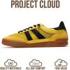 imageProject Cloud Genuine Leather Casual Sneakers for Women  Memory Foam Insoles LaceUp Womens Shoes amp Lightweight Womens Fashion Sneakers  NonSlip Shoes for Women Footwear VerdyYellow Suede