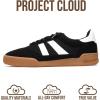 imageProject Cloud Genuine Leather Casual Sneakers for Women  Memory Foam Insoles LaceUp Womens Shoes amp Lightweight Womens Fashion Sneakers  NonSlip Shoes for Women Footwear VerdyBlack