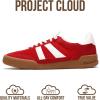 imageProject Cloud Genuine Leather Casual Sneakers for Women  Memory Foam Insoles LaceUp Womens Shoes amp Lightweight Womens Fashion Sneakers  NonSlip Shoes for Women Footwear VerdyRed