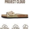 imageProject Cloud Genuine Leather Sandals Women Dressy Summer Beach Essentials  Flip Flops amp Slides with Memory Foam Insole Womens Sandals Comfortable FootwearMoss