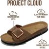 imageProject Cloud Genuine Leather Sandals Women Dressy Summer Beach Essentials  Flip Flops amp Slides with Memory Foam Insole Womens Sandals Comfortable FootwearTan