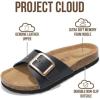 imageProject Cloud Genuine Leather Sandals Women Dressy Summer Beach Essentials  Flip Flops amp Slides with Memory Foam Insole Womens Sandals Comfortable FootwearNavy