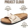 imageProject Cloud Genuine Leather Sandals Women Dressy Summer Beach Essentials  Flip Flops amp Slides with Memory Foam Insole Womens Sandals Comfortable FootwearCream