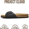 imageProject Cloud Genuine Leather Sandals Women Dressy Summer Beach Essentials  Flip Flops amp Slides with Memory Foam Insole Womens Sandals Comfortable FootwearBlack