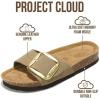 imageProject Cloud Genuine Leather Sandals Women Dressy Summer Beach Essentials  Flip Flops amp Slides with Memory Foam Insole Womens Sandals Comfortable FootwearBeigebigger Buckle