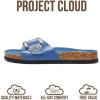 imageProject Cloud Genuine Leather Sandals Women Dressy Summer Beach Essentials  Flip Flops amp Slides with Memory Foam Insole Womens Sandals Comfortable FootwearCobalt