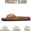 imageProject Cloud Genuine Leather Sandals Women Dressy Summer Beach Essentials  Flip Flops amp Slides with Memory Foam Insole Womens Sandals Comfortable FootwearChestnut Suede