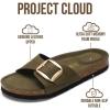 imageProject Cloud Genuine Leather Sandals Women Dressy Summer Beach Essentials  Flip Flops amp Slides with Memory Foam Insole Womens Sandals Comfortable FootwearOlive Distressed
